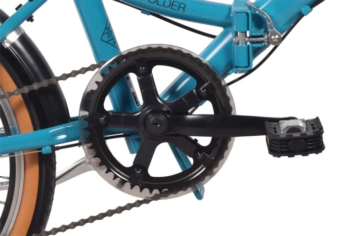 CHILLIZ Faltrad 20 Zoll FLD.01 türkis Rahmenhöhe 33 cm Damen Herren Klapprad 6 Gänge V-Brake – Bild 2
