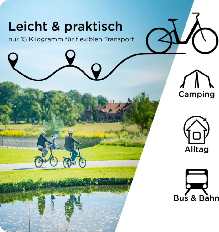 Zündapp ZF20 Speed Folder 20 Zoll Klapprad Faltrad Stadtrad Fahrrad faltbar Klappfahrrad StVZO – Bild 2