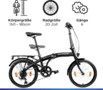 Zündapp ZF20 Speed Folder 20 Zoll Klapprad Faltrad Stadtrad Fahrrad faltbar Klappfahrrad StVZO – Bild 3