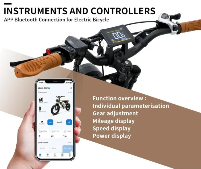 E Bike Herren Elektrofahrräder-Ebike mit einem Akku, E-Bike Ebike Herren Elektrofahrrad 7-Gang,E-Mountainbike FatBike,Farb-LCD, 13,5Ah – Bild 7