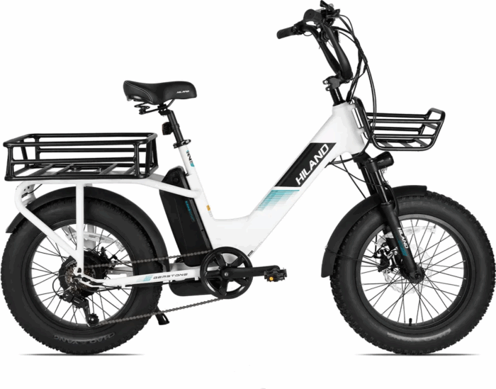 für Erwachsene, Leichter Aluminiumrahmen Elektrofahrrad, Shimano 7 Gänge mit Federgabel Ebike für Damen und Herren – Bild 1