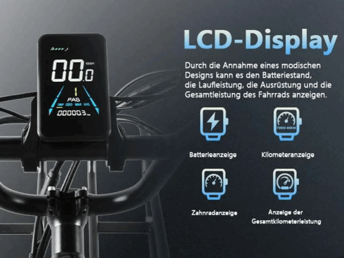 20.8Ah 20 Zoll ebike E-Bike City E-Bikes & E-Hollandräder Elektrofahrrad Tire für Schnee, Stadt, Strand 90KM Reichweite & 150KG Belastung E-Klapprad – Bild 5