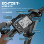 2025 20×3.0Zoll 22.5AH E-Bike Klappräder Elektrofahrrad Pedelec, elektrisches Faltrad 7-Gang City E-Bikes & E-Hollandräder 25 km/h Wasserdicht Schwarz – Bild 7