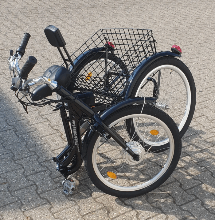 Elektro Therapierad Gleichgewichtsproblem Lösung 24 Zoll ElektroDreirad Klapprad Rucklehne PEDELEC 250W bis 25km/h – Bild 9
