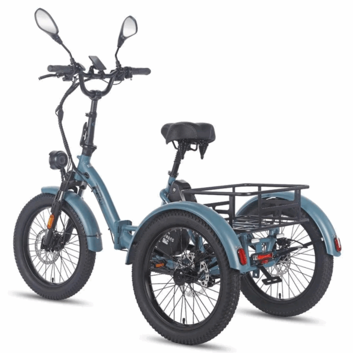 E Bike Dreirad Fat Klapprad E-Bike Lastenfahrrad 20 Zoll 48V 21Ah , Hydraulische Scheibenbremsen Elektrofahrrad, Elektro Lastenfahrrad 180kg Blau – Bild 7